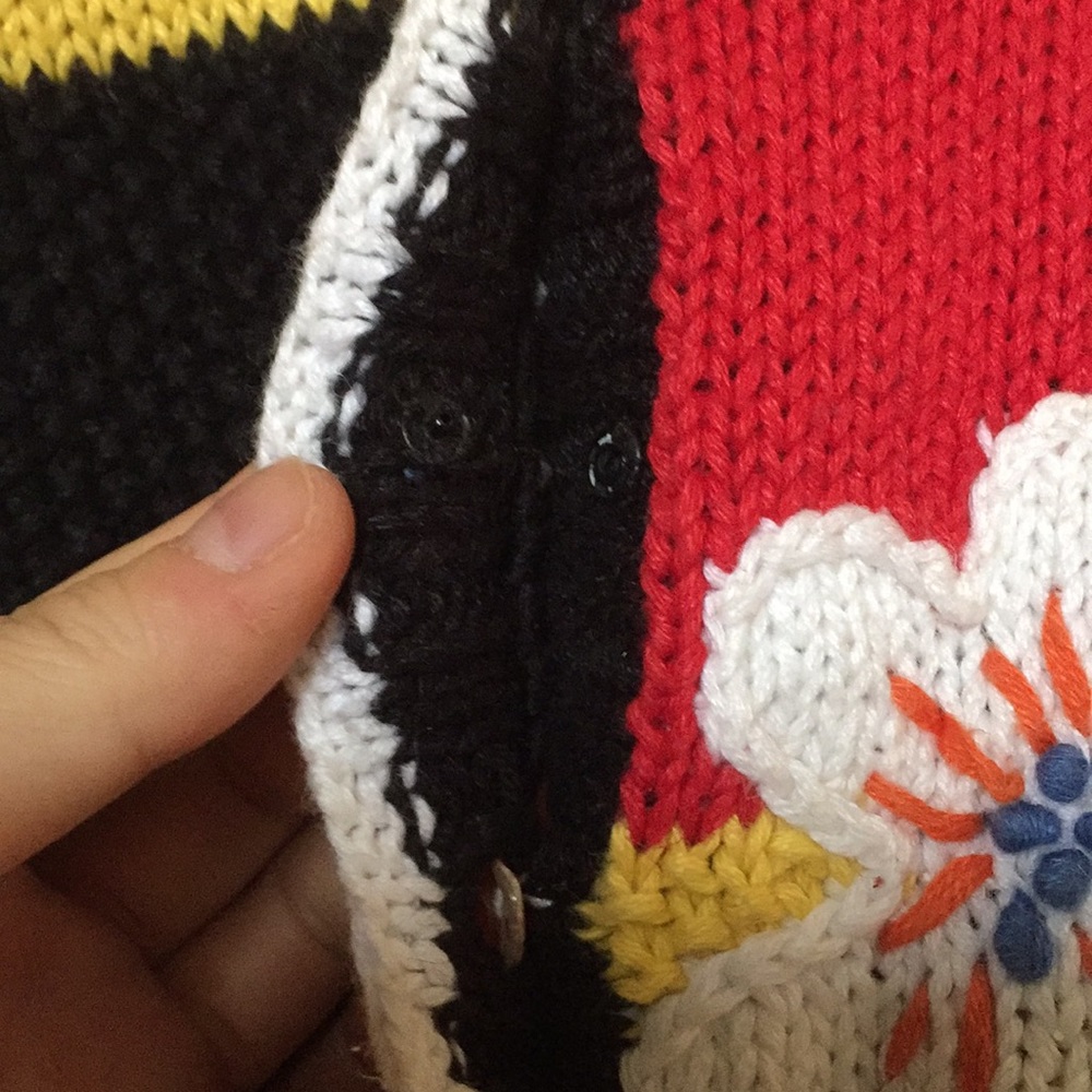 Amazing Color Block Flower Sweater - Picture 3 of 5